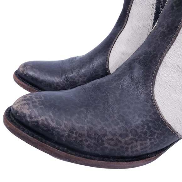 FREEBIRD BY STEVEN LASSO LEOPARD HAIRCALF BOOTIES - Picture 5 of 15
